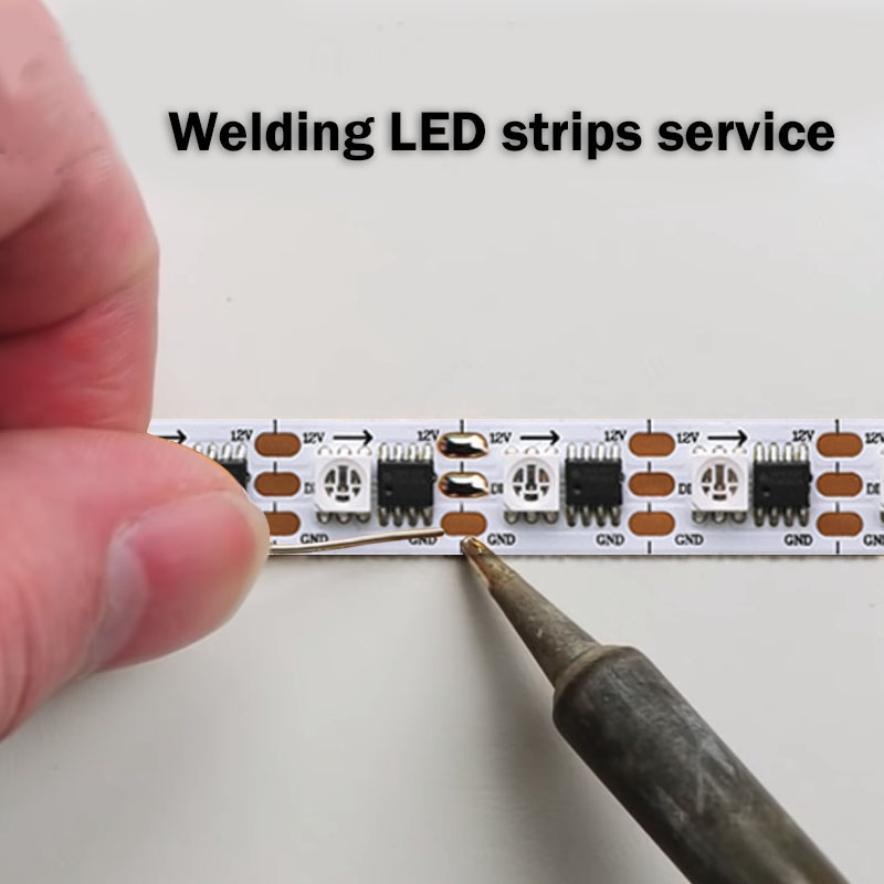 Soldering service for Non-waterproofIP20, Waterproof IP65/IP67/IP68 Flexible LED Strips